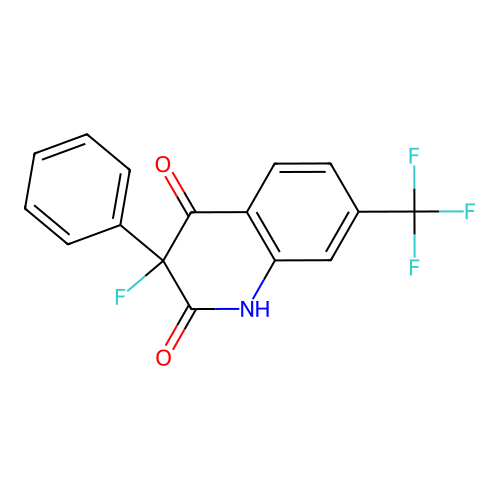 3-fluoro-3-phenyl-7-(trifluoromethyl)-1H-quinoline-2,4-dione structure