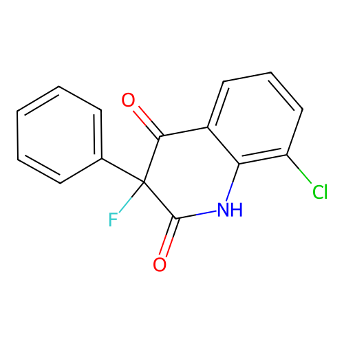 8-chloro-3-fluoro-3-phenyl-1H-quinoline-2,4-dione structure