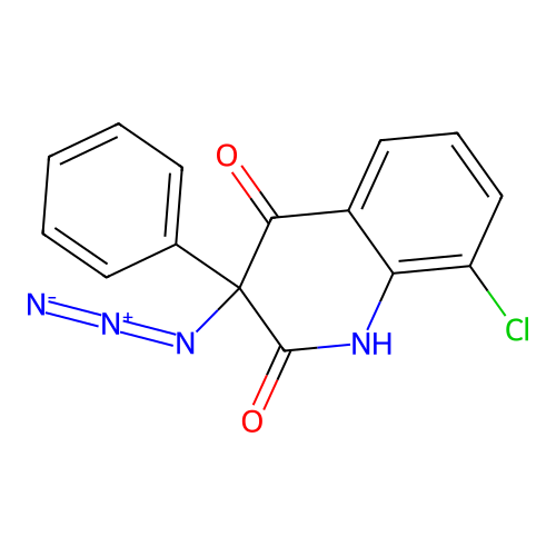3-azido-8-chloro-3-phenyl-1H-quinoline-2,4-dione structure