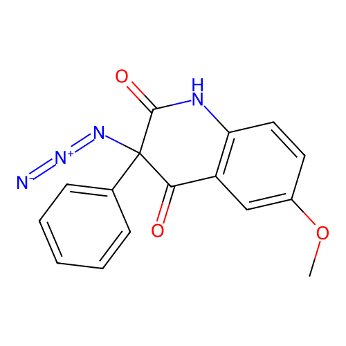 3-azido-6-methoxy-3-phenyl-1H-quinoline-2,4-dione structure