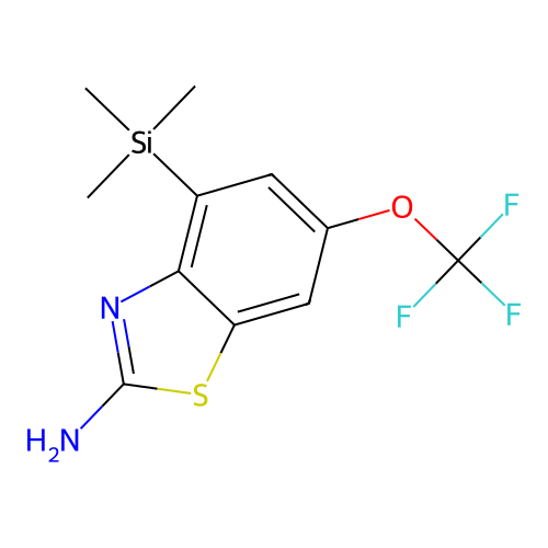 6-(Trifluoromethoxy)-4-(trimethylsilyl)-2-benzothiazolamine structure