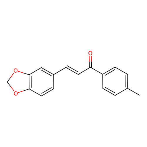 2-Propen-1-one, 3-(1,3-benzodiol-5-yl)-1-(4-methylphenyl)- structure