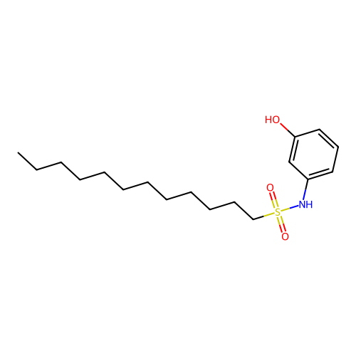 (Dodecylsulfonyl)(3-hydroxyphenyl)amine structure