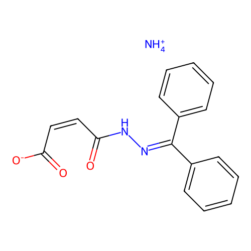 2-Butenedioic acid (Z)-, mono((diphenylmethylene)hydrazide), monoammonium salt structure