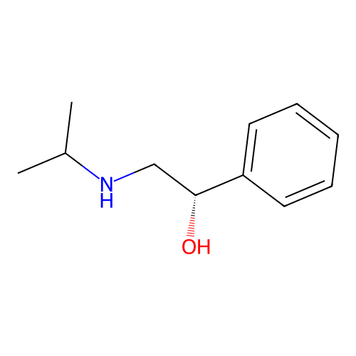 (1S)-1-phenyl-2-(propan-2-ylamino)ethanol structure