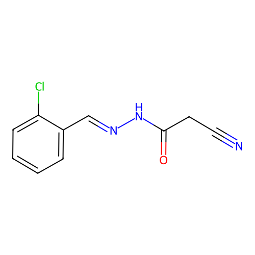 N'-[(E)-(2-chlorophenyl)methylidene]-2-cyanoacetohydrazide structure