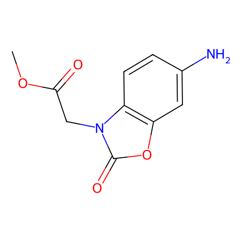 (6-Amino-2-oxo-benzooxazol-3-yl)-acetic acid methyl ester structure