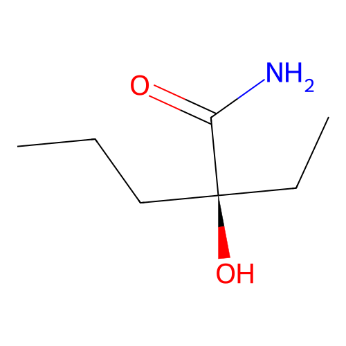 (2S)-2-ethyl-2-hydroxypentanamide structure