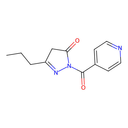5-propyl-2-(pyridine-4-carbonyl)-4H-pyrazol-3-one structure