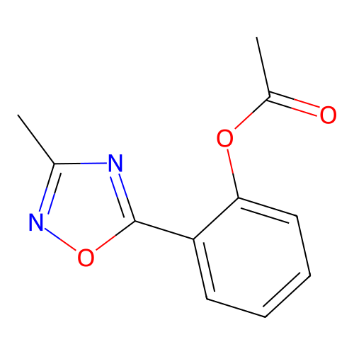 2-(3-Methyl-1,2,4-oxadiazol-5-yl)phenyl acetate structure