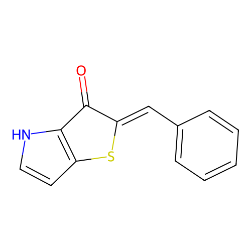 (2Z)-2-benzylidene-4H-thieno[3,2-b]pyrrol-3-one structure