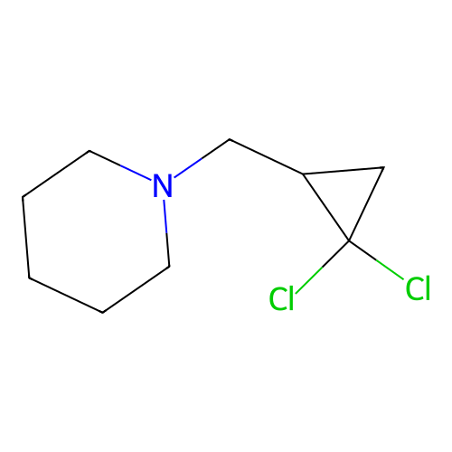 1-[(2,2-Dichlorocyclopropyl)methyl]piperidine structure