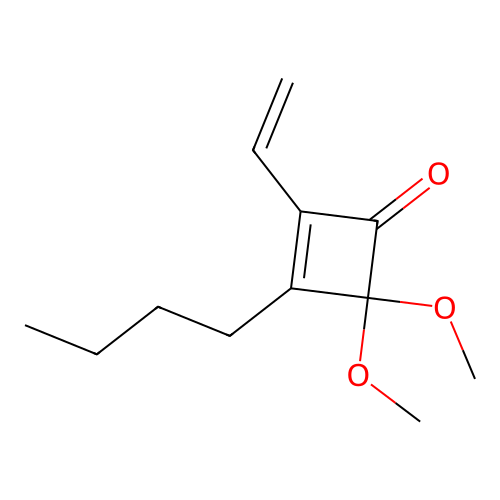 3-Butyl-2-ethenyl-4,4-dimethoxycyclobut-2-en-1-one structure