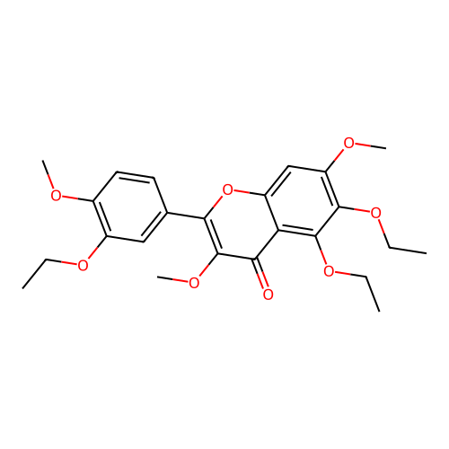 Flavone, 3',5,6-triethoxy-3,4',7-trimethoxy- structure