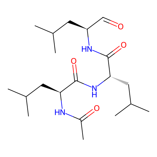 (2S)-2-[(Ac-L-Leu-L-Leu-)Amino]-4-methylpentanal structure
