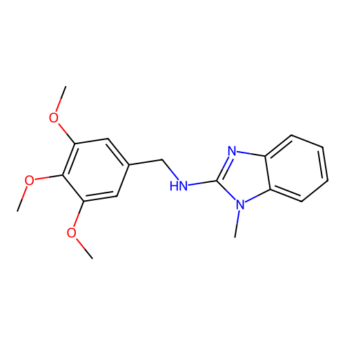 1-methyl-N-(3,4,5-trimethoxybenzyl)-1H-benzimidazol-2-amine structure