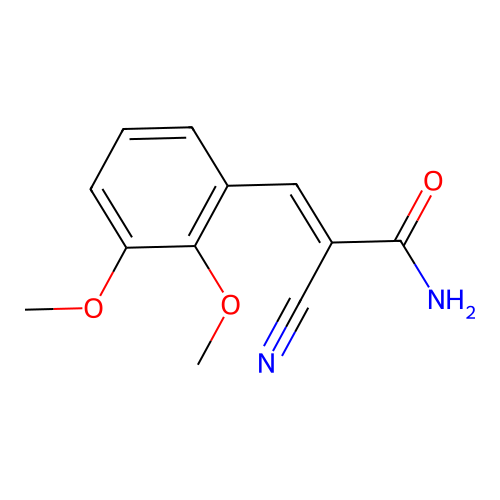 (E)-2-cyano-3-(2,3-dimethoxyphenyl)prop-2-enamide structure