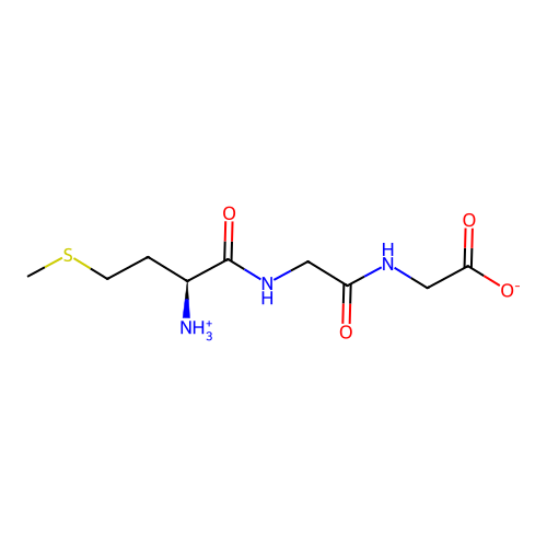 2-[[2-[[(2S)-2-azaniumyl-4-methylsulfanylbutanoyl]amino]acetyl]amino]acetate structure