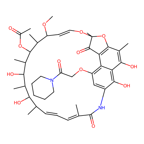 Rifamycin B piperidide structure