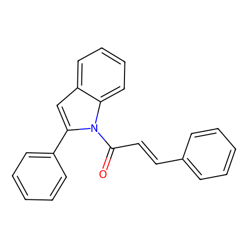 1-cinnamoyl-2-phenyl-1H-indole structure