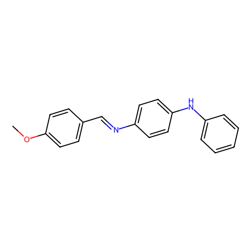N-(4-anilinophenyl)-N-(4-methoxybenzylidene)amine structure