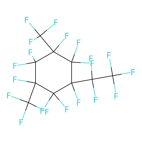Perfluoro(dimethylethylcyclohexane) structure