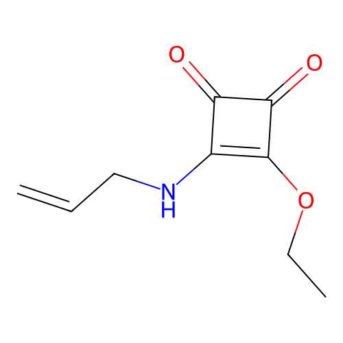 1-(2-Propenylamino)-2-ethoxy-3,4-dioxo-1-cyclobutene structure