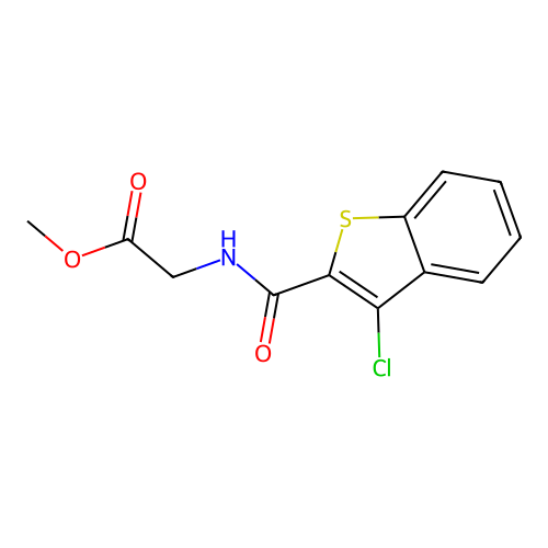Methyl (3-chlorobenzo[b]thiophene-2-carbonyl)glycinate structure