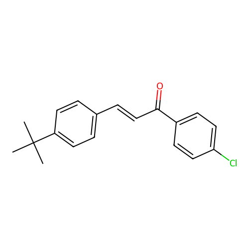 (2E)-3-(4-tert-Butylphenyl)-1-(4-chlorophenyl)prop-2-en-1-one structure