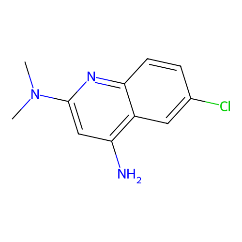 (4-Amino-6-chloro(2-quinolyl))dimethylamine structure