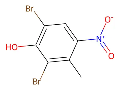 2,6-Dibromo-3-methyl-4-nitrophenol structure