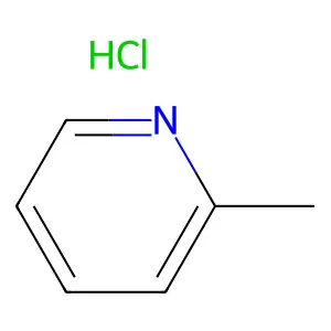 Pyridine, 2-methyl-, hydrochloride (1:1) structure