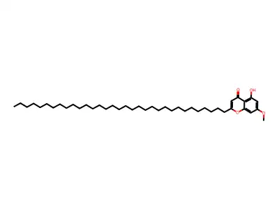 5-Hydroxy-7-methoxy-2-tritriacontyl-4H-1-benzopyran-4-one structure