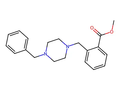 Benzoic acid, 2-((4-(phenylmethyl)-1-piperazinyl)methyl)-, methyl ester structure