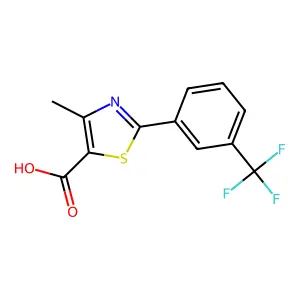 4-Methyl-2-(3-(trifluoromethyl)phenyl)-1,3-thiazole-5-carboxylic acid structure