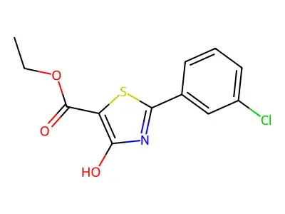 Ethyl 2-(3-chlorophenyl)-4-hydroxy-1,3-thiazole-5-carboxylate structure