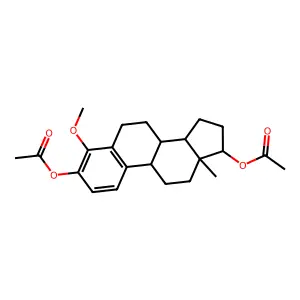 Estra-1,3,5(10)-triene-3,17-diol, 4-methoxy-, diacetate, (17beta)- structure