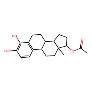 17beta-(Acetyloxy)estra-1,5(10)-diene-3,4-diol structure