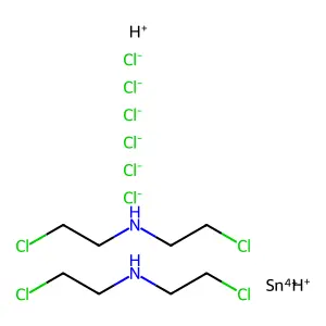 Bis(2-chloroethyl)ammonium hexachlorostannate structure