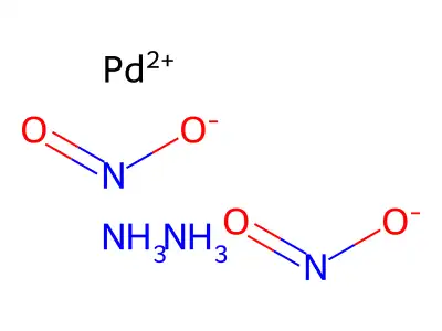 cis-Diamminedinitoropalladium(II) structure