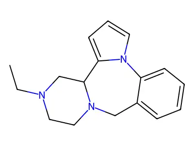 13-Ethyl-12,13,14,14a-tetrahydro-9H,11H-pyrazino(2,1-c)pyrrolo(1,2-a)(1,4)benzodiazepine structure