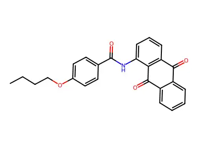 4-butoxy-N-(9,10-dioxo-9,10-dihydroanthracen-1-yl)benzamide structure
