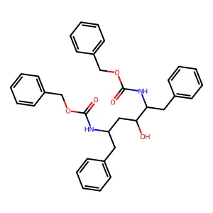 dibenzyl ((2S,3S,5S)-3-hydroxy-1,6-diphenylhexane-2,5-diyl)dicarbamate structure
