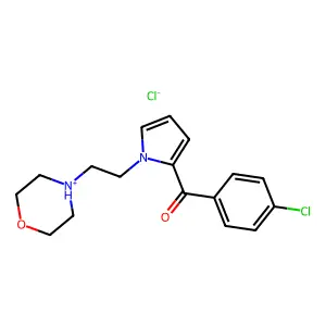 Ketone, p-chlorophenyl 1-(2-morpholinoethyl)pyrrol-2-yl, hydrochloride structure
