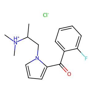 Ketone, 1-(2-(dimethylamino)propyl)pyrrol-2-yl o-fluorophenyl, hydrochloride structure