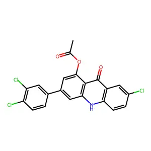 1-[Acetyloxy]-7-chloro-3-[3,4-dichlorophenyl]-9(10H)-acridinone structure