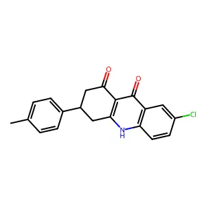 7-Chloro-3-(4-methylphenyl)-3,4-dihydro-1,9(2H,10H)-acridinedione structure