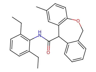 Dibenz(b,e)oxepin-11-carboxamide, 6,11-dihydro-N-(2,6-diethylphenyl)-2-methyl- structure