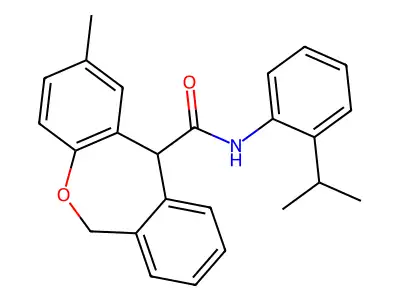 6,11-Dihydro-N-(2-isopropylphenyl)-2-methyldibenz(b,e)oxepin-11-carboxamide structure
