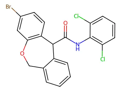 Dibenz(b,e)oxepin-11-carboxamide, 6,11-dihydro-3-bromo-N-(2,6-dichlorophenyl)- structure